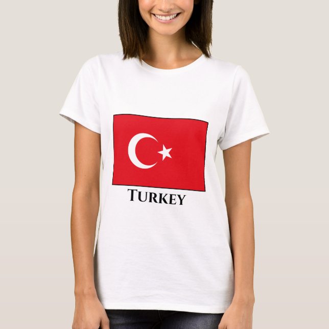 Camiseta Bandera turca (turca) (Anverso)