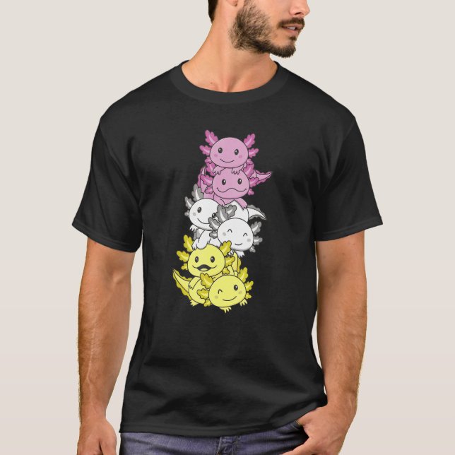 Camiseta Bandera Twink Orgullo De Pile Lgbtq Axolotls Cute  (Anverso)