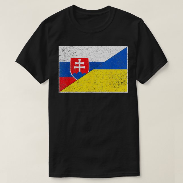 CAMISETA BANDERA UCRANIA ESLOVAQUIA ORGULLO UCRANIANO N (Diseño del anverso)