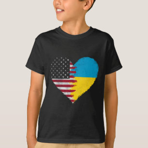 Camiseta Bandera ucraniana americana América Estados Unidos