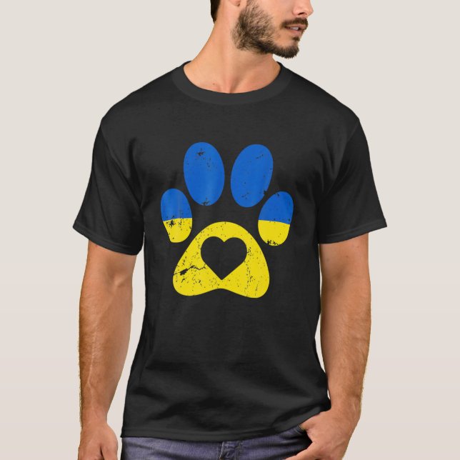 Camiseta Bandera ucraniana atrapa a patriota de perro para  (Anverso)