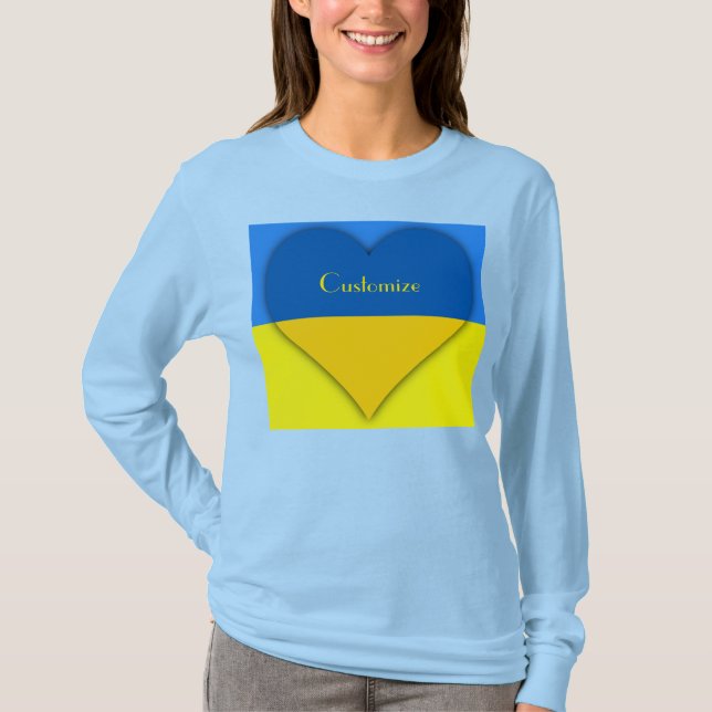 Camiseta Bandera ucraniana azul Thunder_Cove (Anverso)