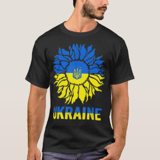 Camiseta Bandera ucraniana de flor de girasol Apoyo ucrania