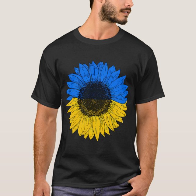 Camiseta Bandera ucraniana de girasol (Anverso)