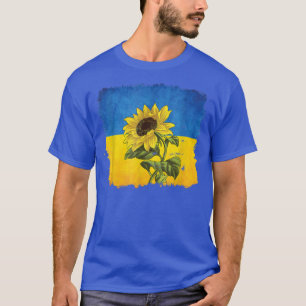 Camiseta Bandera ucraniana de girasol apoyo a Ucrania T-Sh