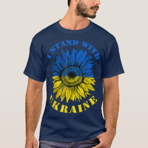 Camiseta Bandera ucraniana de girasol frente a la paz en Uc
