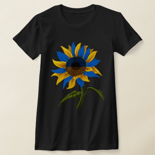 Camiseta Bandera ucraniana de girasol junto a Ucrania (Distribución)