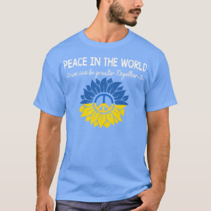 Camiseta Bandera ucraniana de girasol, paz en el mundo, Sup
