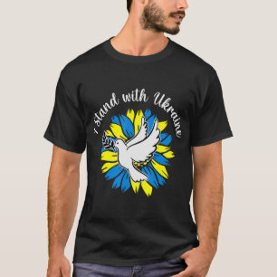 Camiseta Bandera ucraniana de girasol se unen a Ucrania