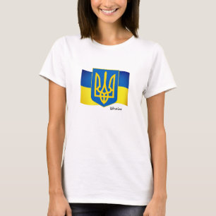 Camiseta Bandera ucraniana de moda, emblema y moda de Ucran