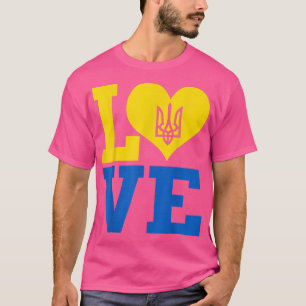 Camiseta Bandera ucraniana del corazón de amor