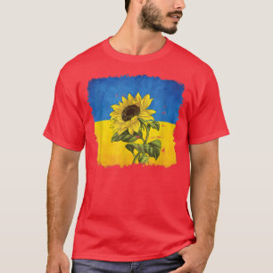 Camiseta Bandera ucraniana del girasol apoyo a ucrania 