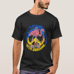 Camiseta Bandera ucraniana del girasol Flamingo 