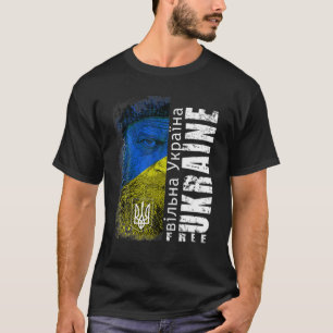 Camiseta Bandera ucraniana enfrenta apoyo ucraniano libre