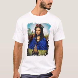 Camiseta Bandera ucraniana Mona Lisa Ukraine Guay Des