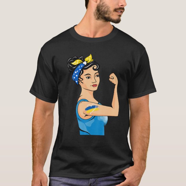 Camiseta Bandera Ucraniana Orgullo de mujeres ucranianas co (Anverso)