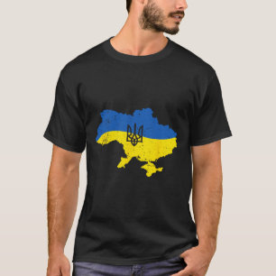 Camiseta Bandera ucraniana símbolo tridente del ejército de