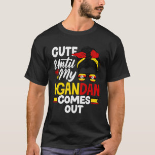 Camiseta Bandera ugandesa ugandesa adorada hasta mi ugandés