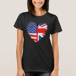 Camiseta Bandera Union Jack Inglaterra y bandera estadounid