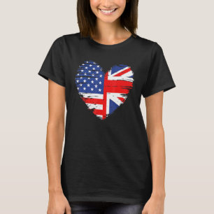 Camiseta Bandera Union Jack Inglaterra Y Bandera Estadounid