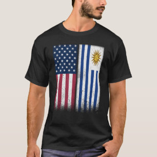 Camiseta Bandera Uruguaya Bandera De EEUU Y Uruguay Bandera