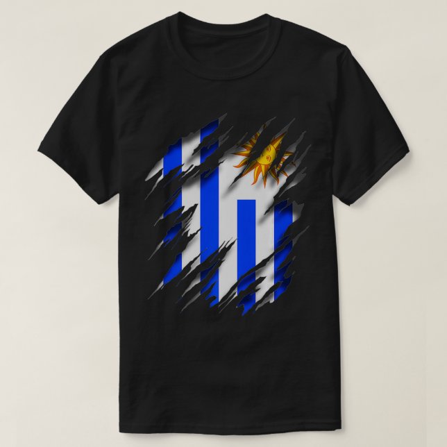Camiseta Bandera uruguayante cumpleaños Uruguay  (Diseño del anverso)