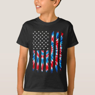 Camiseta Bandera Usa Tie Dye Bandera Patriótica Americana 4