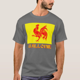 Camiseta Bandera valona de la región con nombre