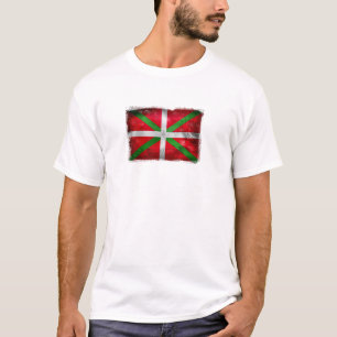 Camiseta Bandera vasca apenada del estilo: Ikurriña,