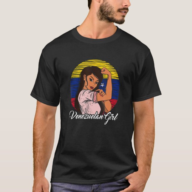 Camiseta Bandera venezolana Chica venezolano (Anverso)