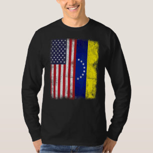 Camiseta Bandera venezolana norteamericana patriótica Carac