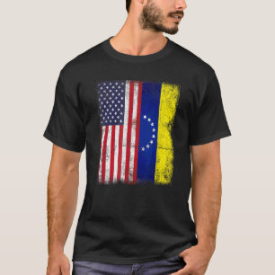 Camiseta Bandera venezolana norteamericana patriótica Carac