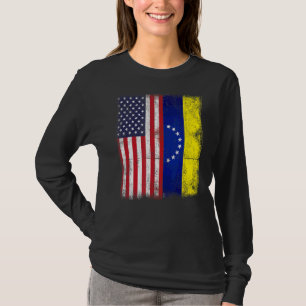 Camiseta Bandera venezolana norteamericana patriótica Carac