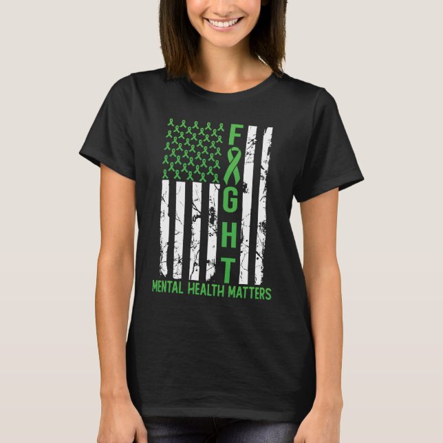 Camiseta Bandera Verde Americana Estados Unidos Asuntos de  (Anverso)
