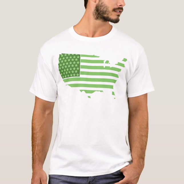 Camiseta Bandera verde de los E.E.U.U. (Anverso)