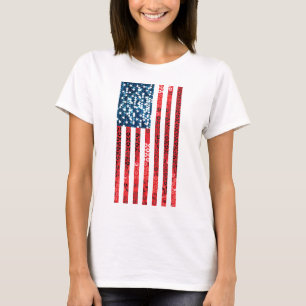 Camiseta bandera vertical americana