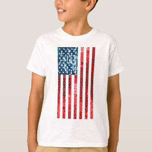 Camiseta bandera vertical americana