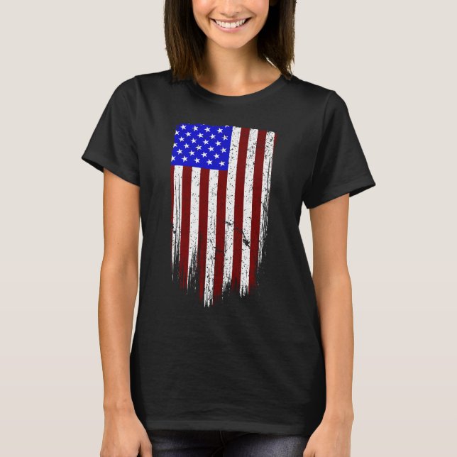 Camiseta Bandera vertical americana (Anverso)