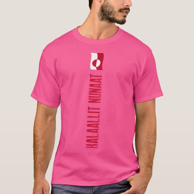 Camiseta Bandera vertical de Kalaallit Nunaat en Groenlandi (Anverso)