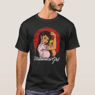 Camiseta Bandera vietnamita Chica vietnamita de Vietnam