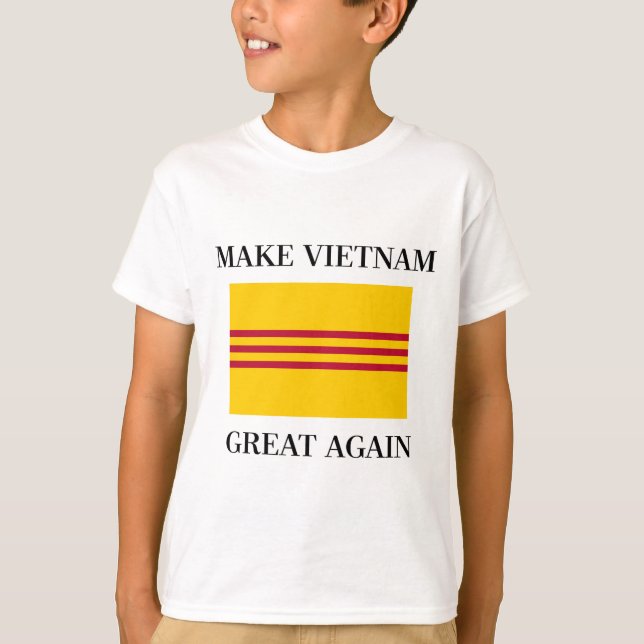 Camiseta Bandera vietnamita del sur - haga Vietnam grande (Anverso)