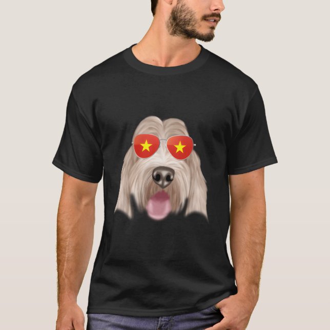 Camiseta Bandera Vietnamita Grand Basset Griffon Vendeen Vi (Anverso)