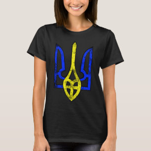 Camiseta Bandera vintage antigua Tryzub símbolo ucraniano U