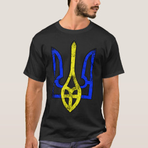 Camiseta Bandera vintage antigua Tryzub símbolo ucraniano U