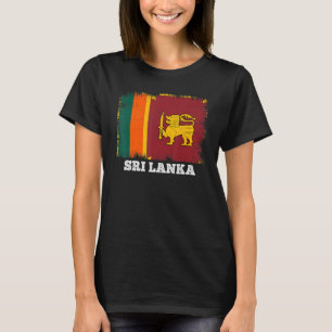 Camiseta Bandera vintage Bandera retro de Sri Lanka