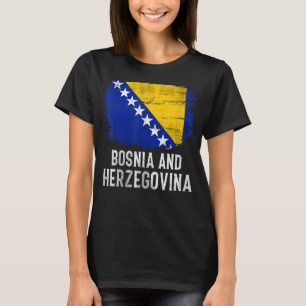 Camiseta Bandera Vintage de Bosnia y Herzegovina para bosni