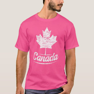 Camiseta Bandera vintage de Canadá Bandera canadiense Hoja 