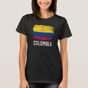 Camiseta Bandera Vintage de Colombia para colombiano