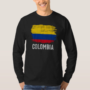 Camiseta Bandera vintage de Colombia para colombiano
