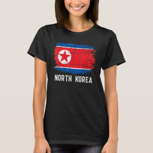 Camiseta Bandera vintage de Corea del Norte